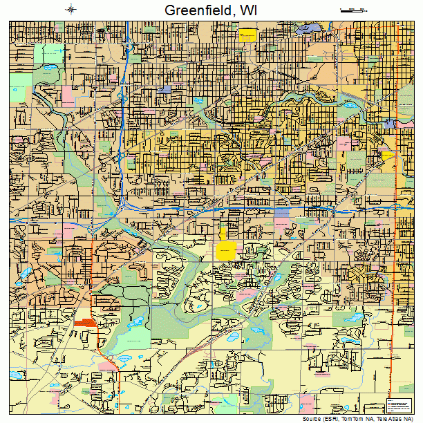 Greenfield, WI street map