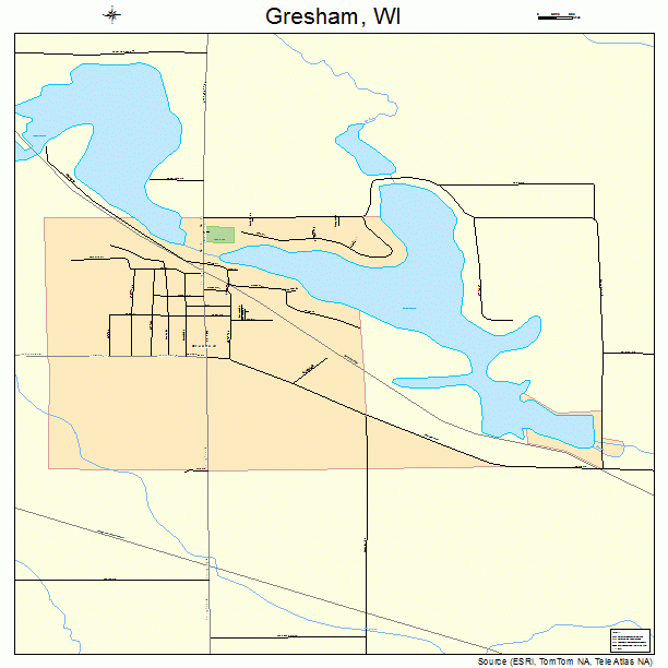 Gresham, WI street map