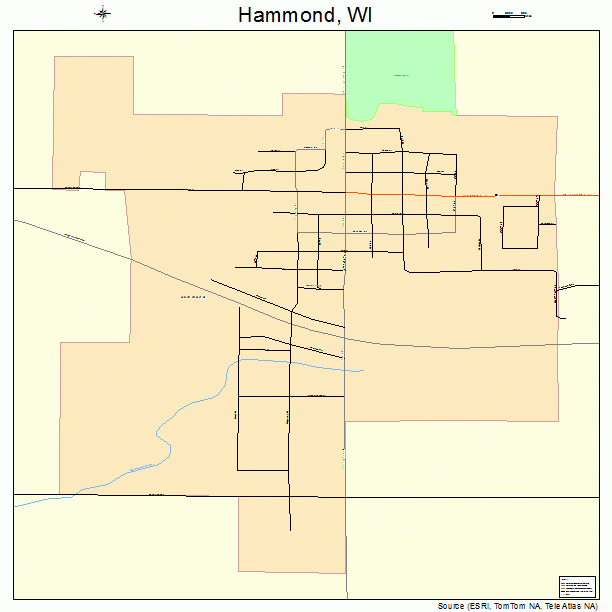 Hammond, WI street map