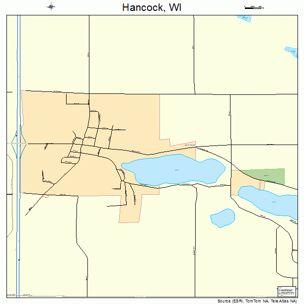 Hancock, WI street map