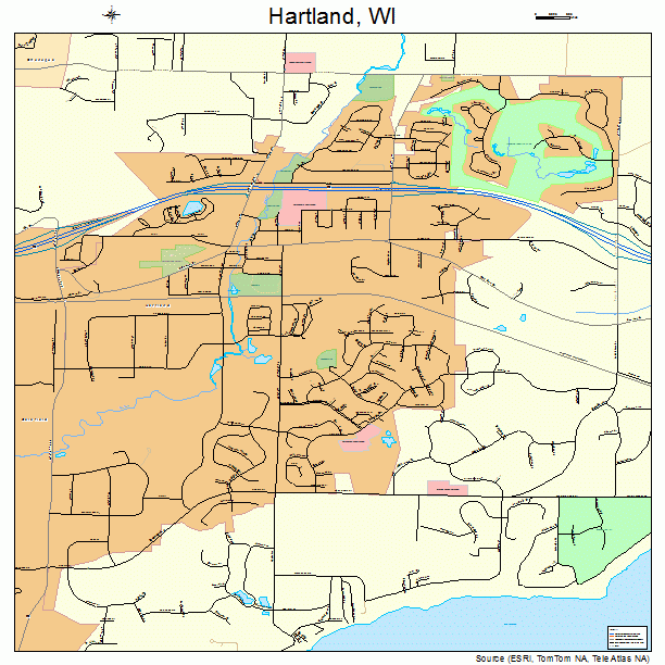 Hartland, WI street map