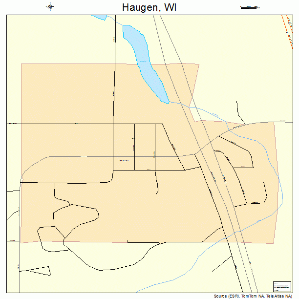 Haugen, WI street map