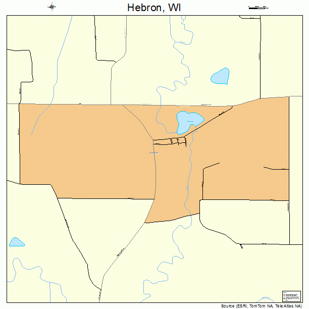 Hebron, WI street map