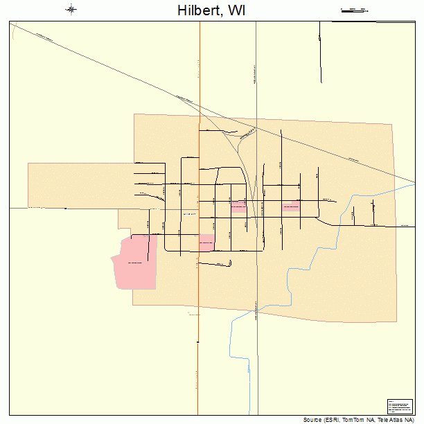 Hilbert, WI street map