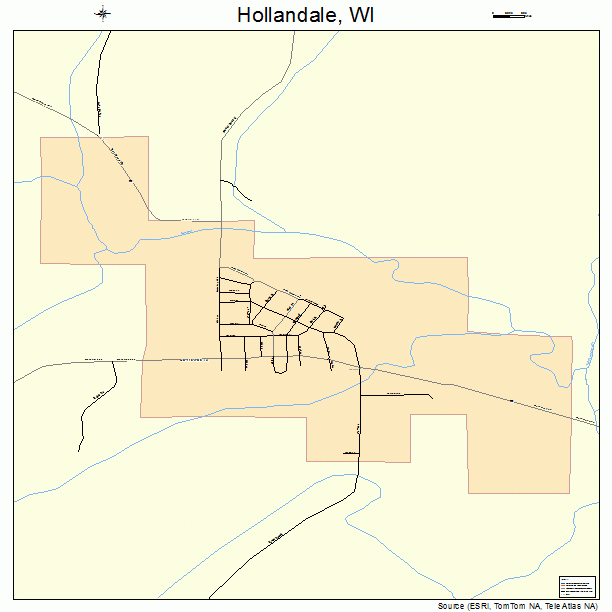 Hollandale, WI street map