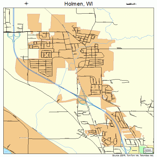 Holmen, WI street map