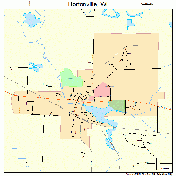 Hortonville, WI street map