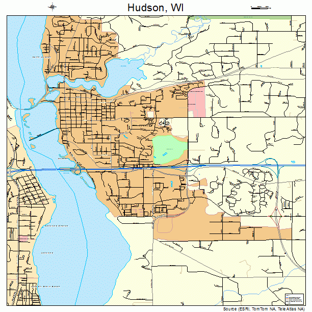 Hudson, WI street map