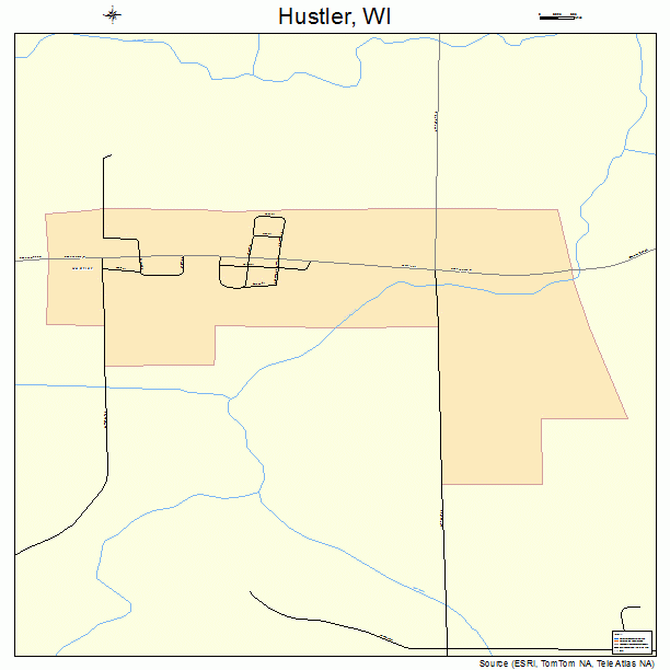 Hustler, WI street map