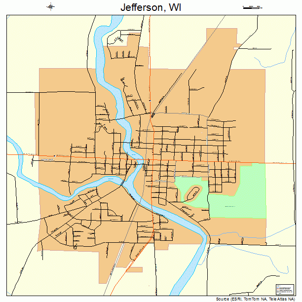 Jefferson, WI street map