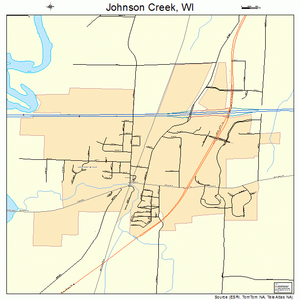 Johnson Creek, WI street map