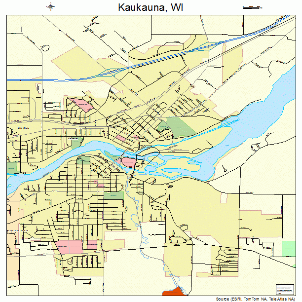 Kaukauna, WI street map