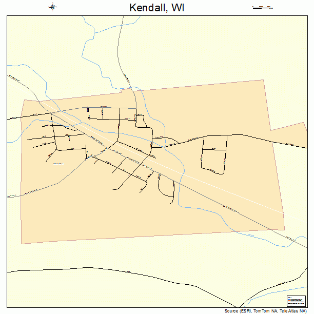 Kendall, WI street map