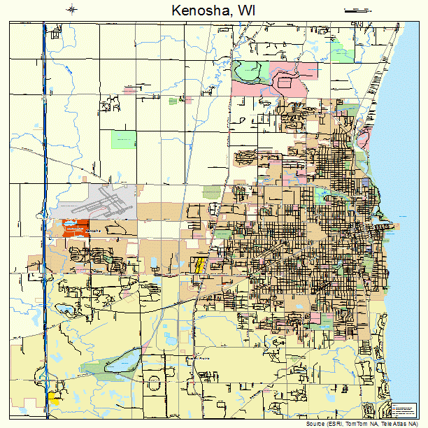 Kenosha, WI street map