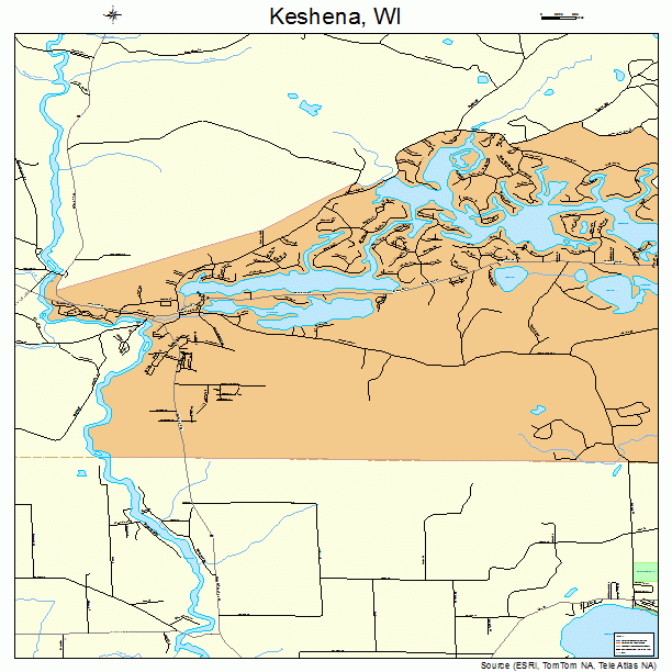 Keshena, WI street map