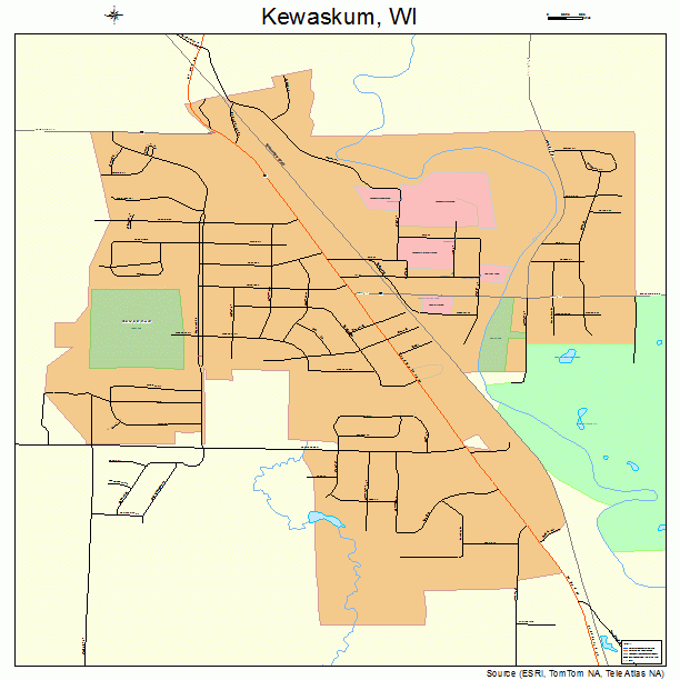 Kewaskum, WI street map