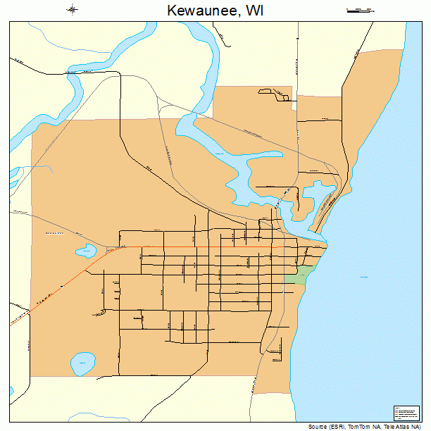 Kewaunee, WI street map