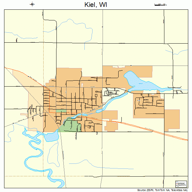 Kiel, WI street map