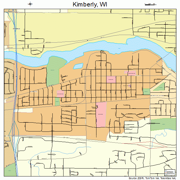 Kimberly, WI street map