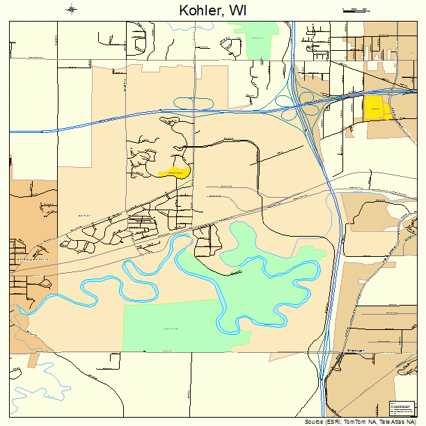Kohler, WI street map