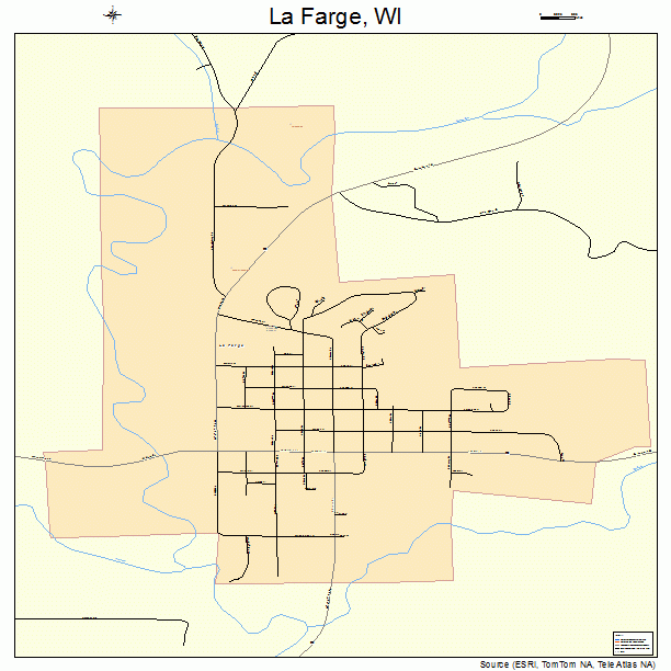 La Farge, WI street map