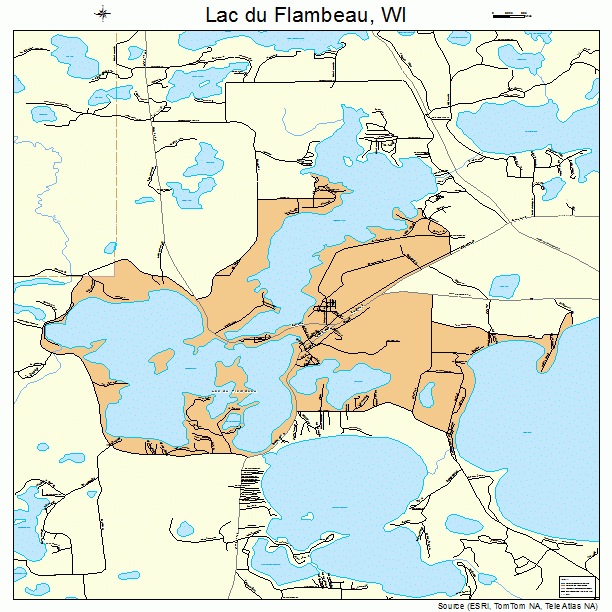 Lac du Flambeau, WI street map