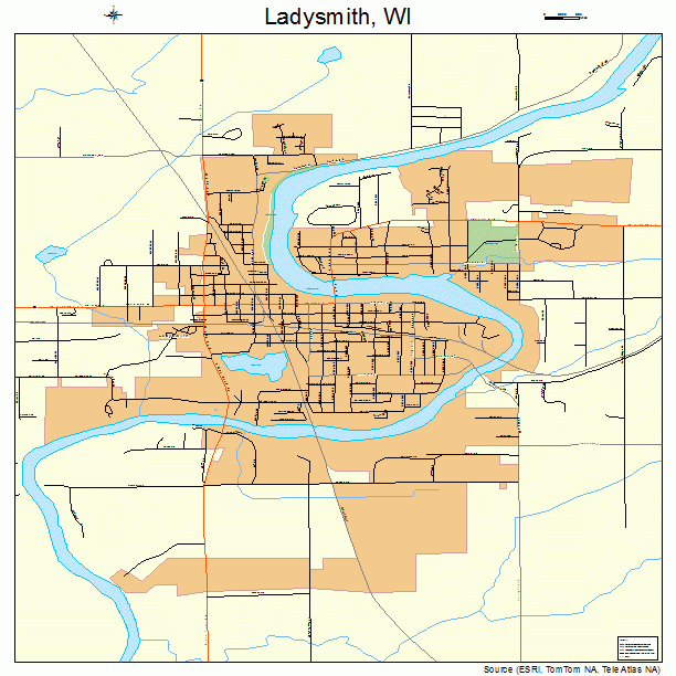 Ladysmith, WI street map