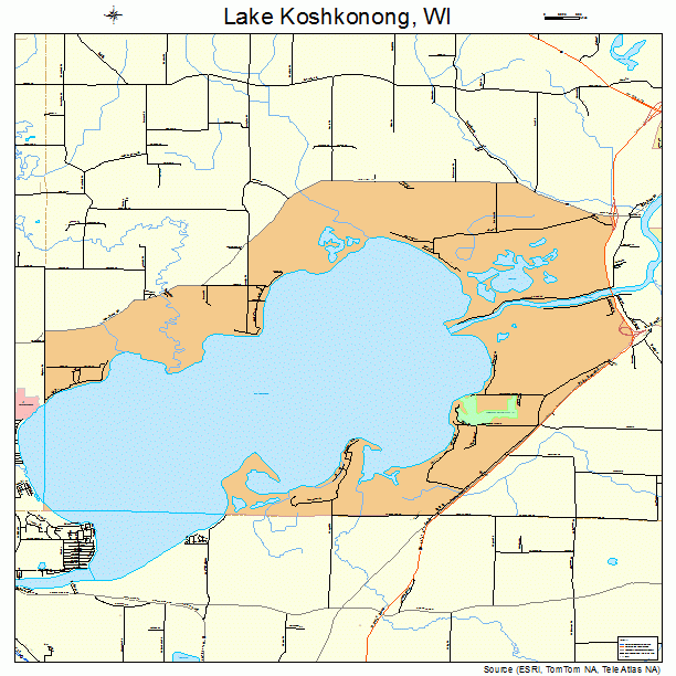 Lake Koshkonong, WI street map