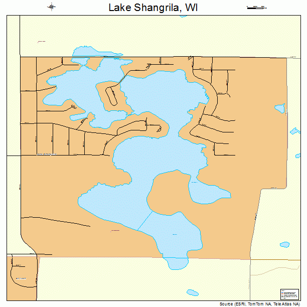Lake Shangrila, WI street map