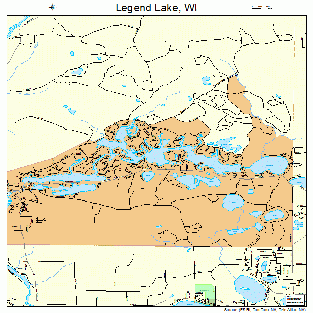 Legend Lake, WI street map