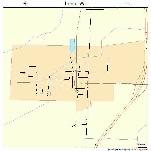 Lena, WI street map