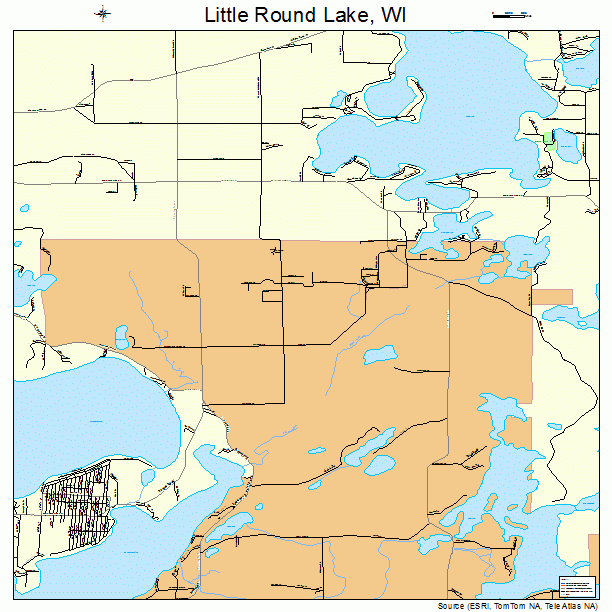 Little Round Lake, WI street map