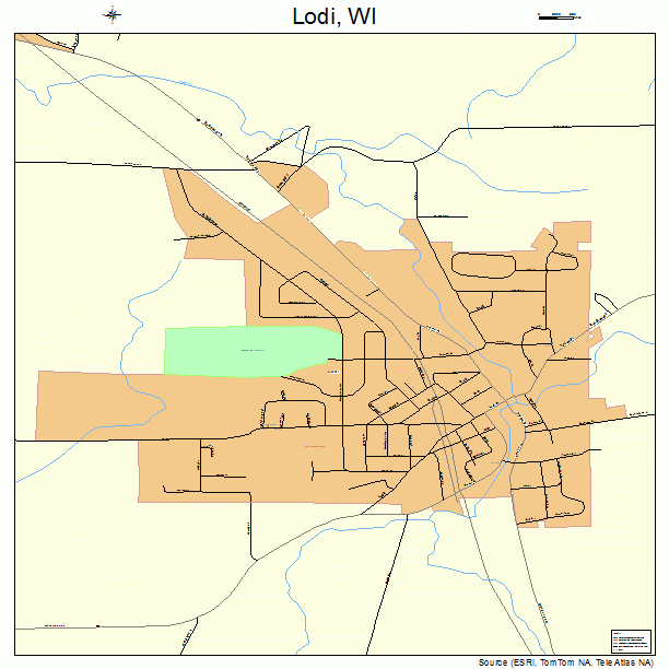 Lodi, WI street map