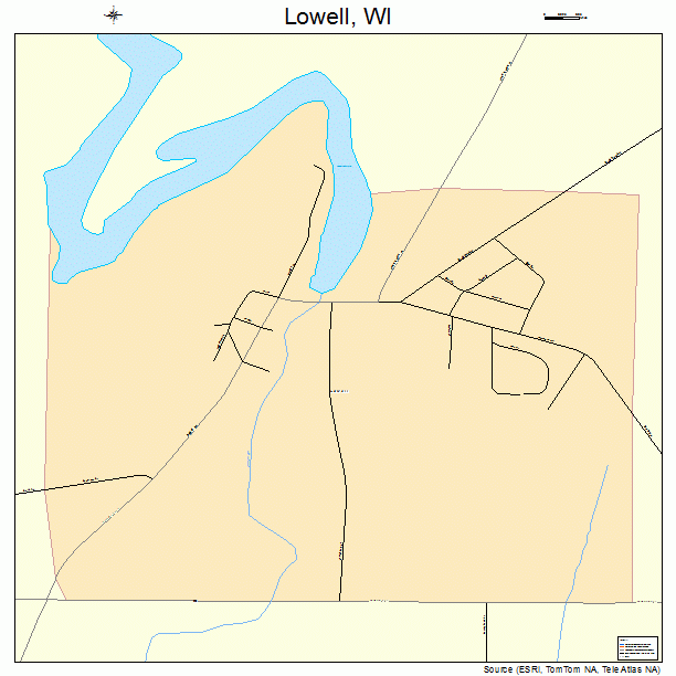 Lowell, WI street map