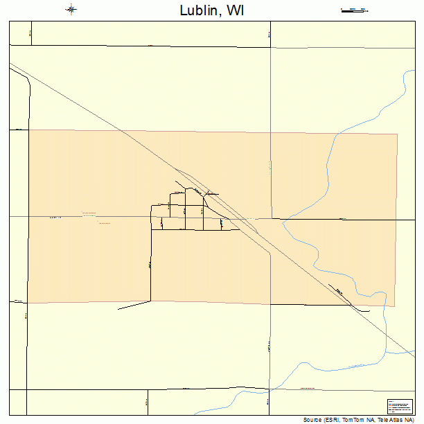 Lublin, WI street map