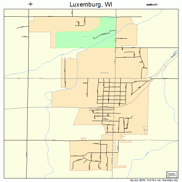 Luxemburg, WI street map