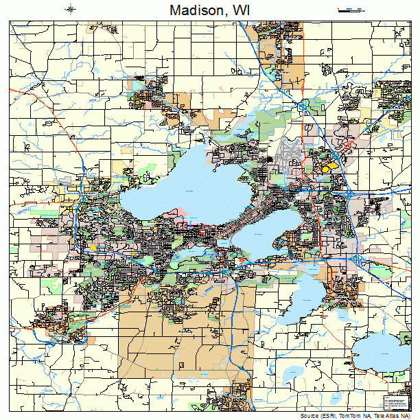 Madison, WI street map