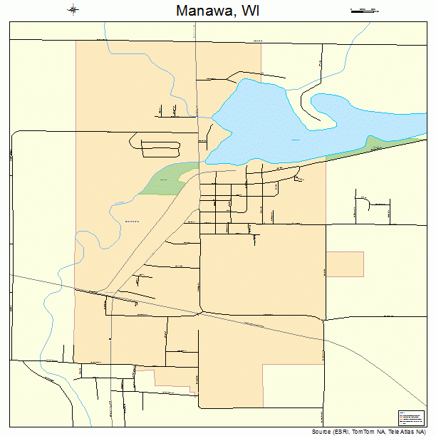 Manawa, WI street map