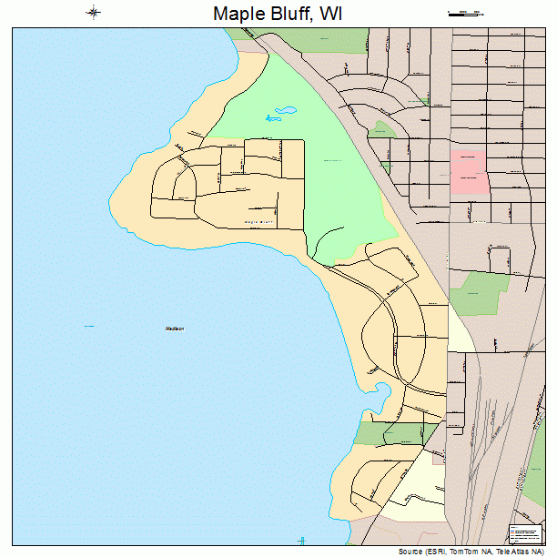 Maple Bluff, WI street map