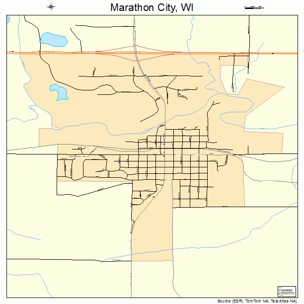 Marathon City, WI street map
