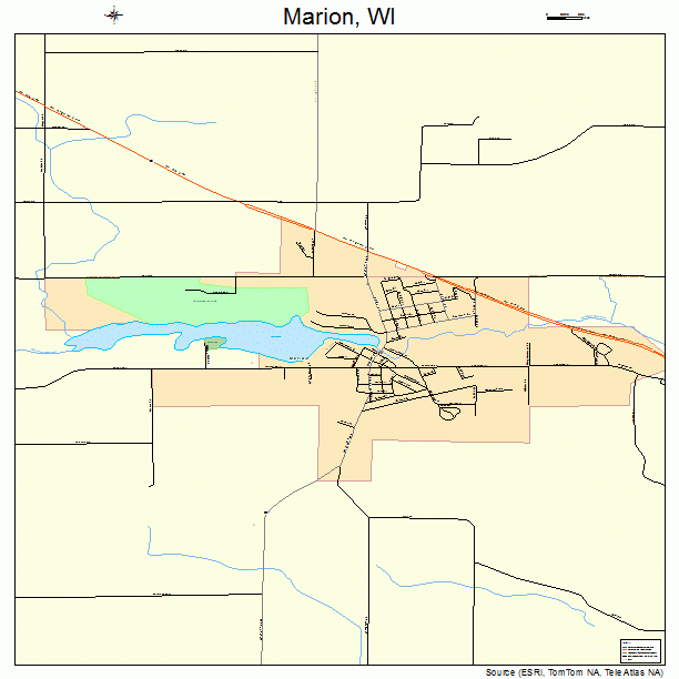 Marion, WI street map