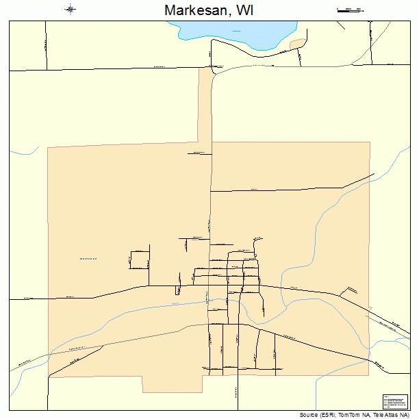 Markesan, WI street map