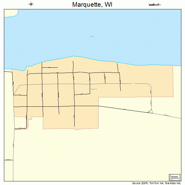 Marquette, WI street map