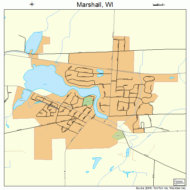 Marshall, WI street map