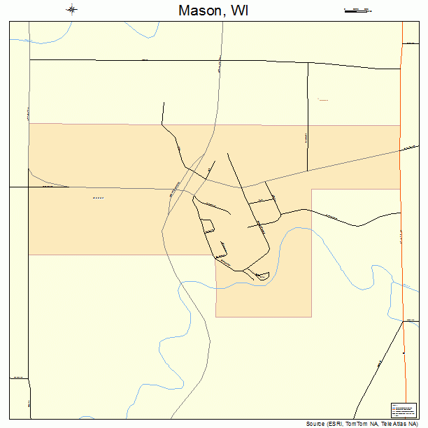 Mason, WI street map