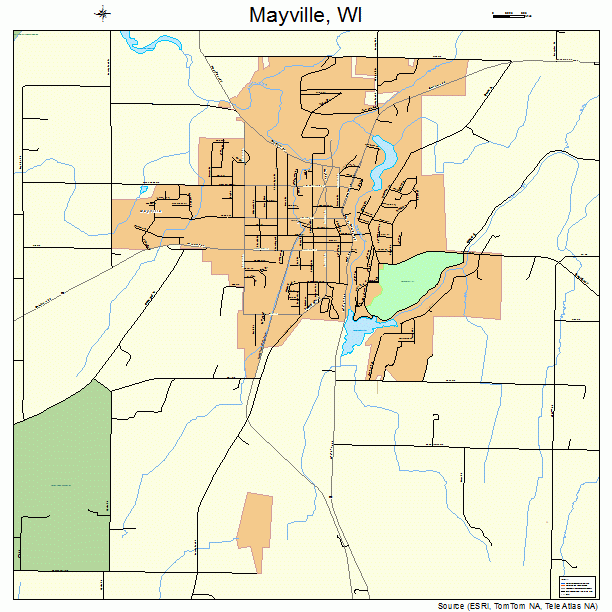 Mayville, WI street map