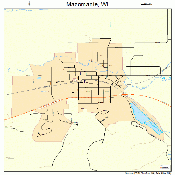 Mazomanie, WI street map