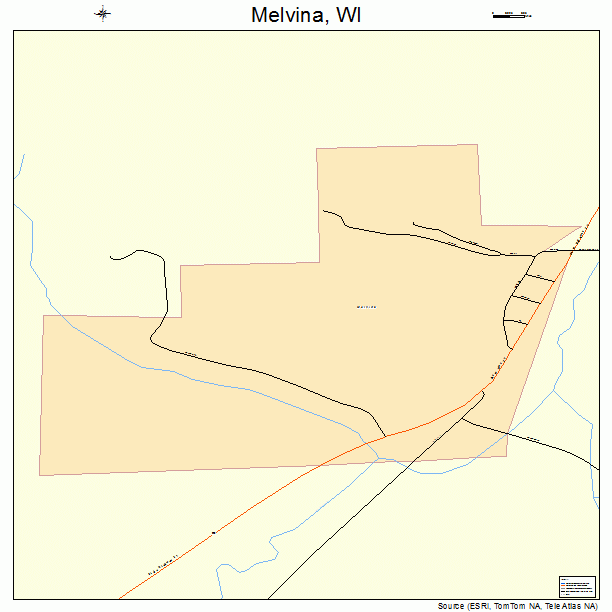 Melvina, WI street map