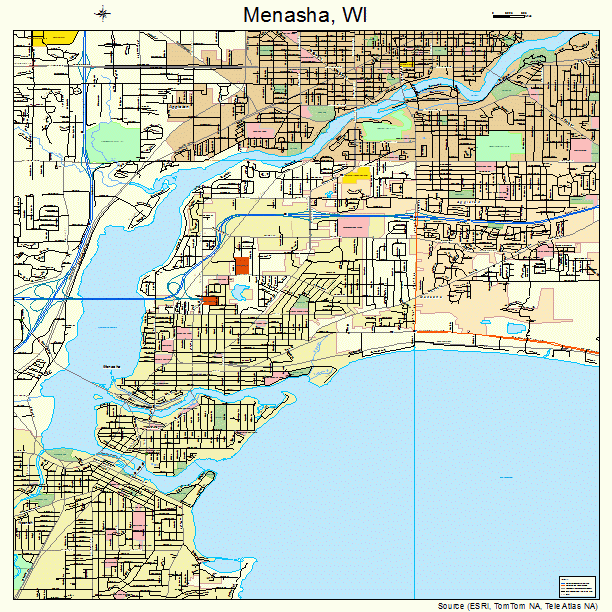Menasha, WI street map