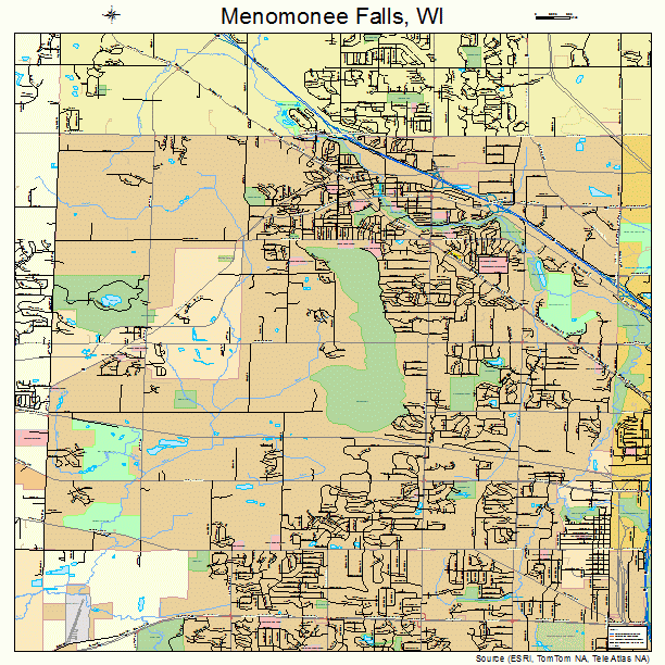 Menomonee Falls, WI street map